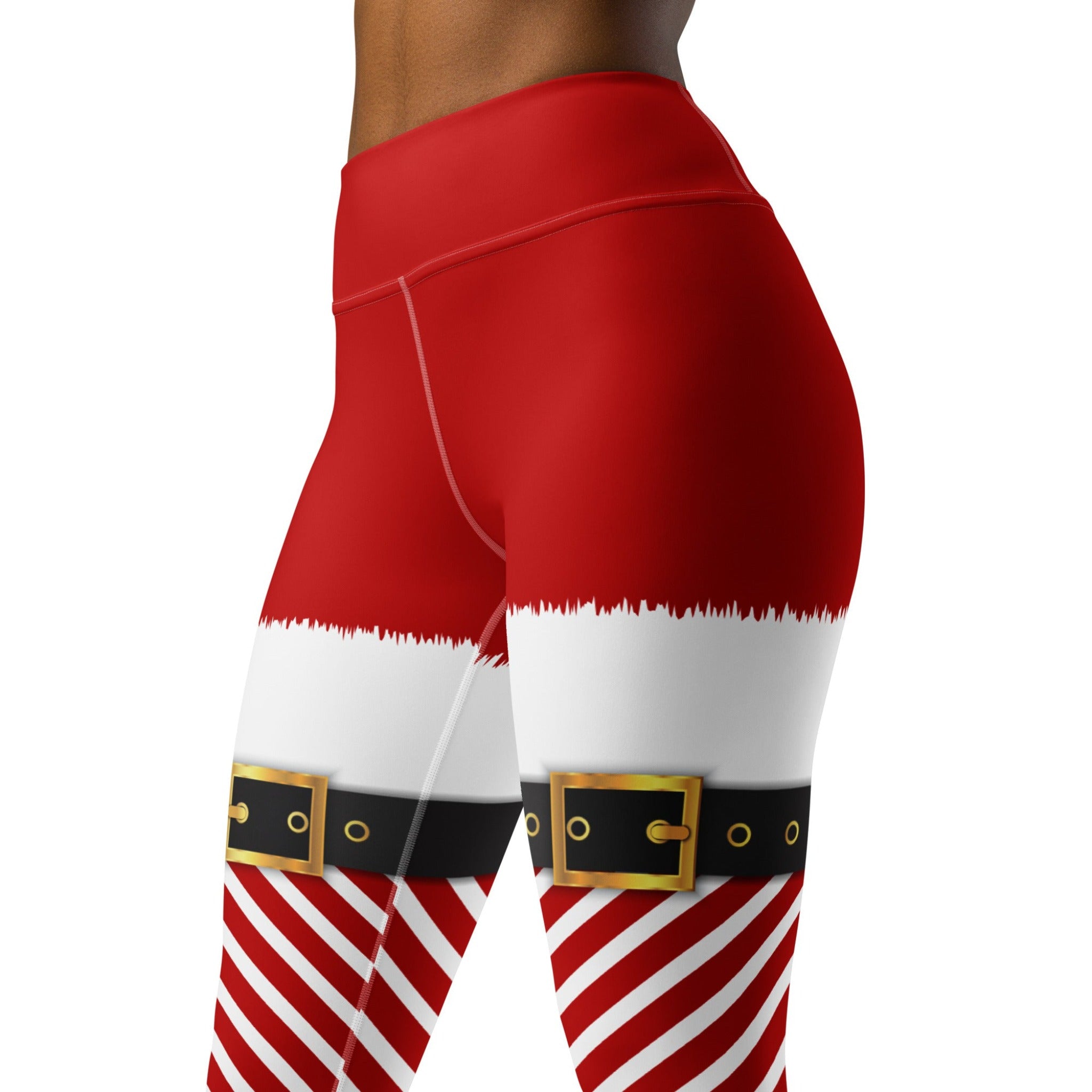 Santa Claus Belt Buckle Yoga Leggings
